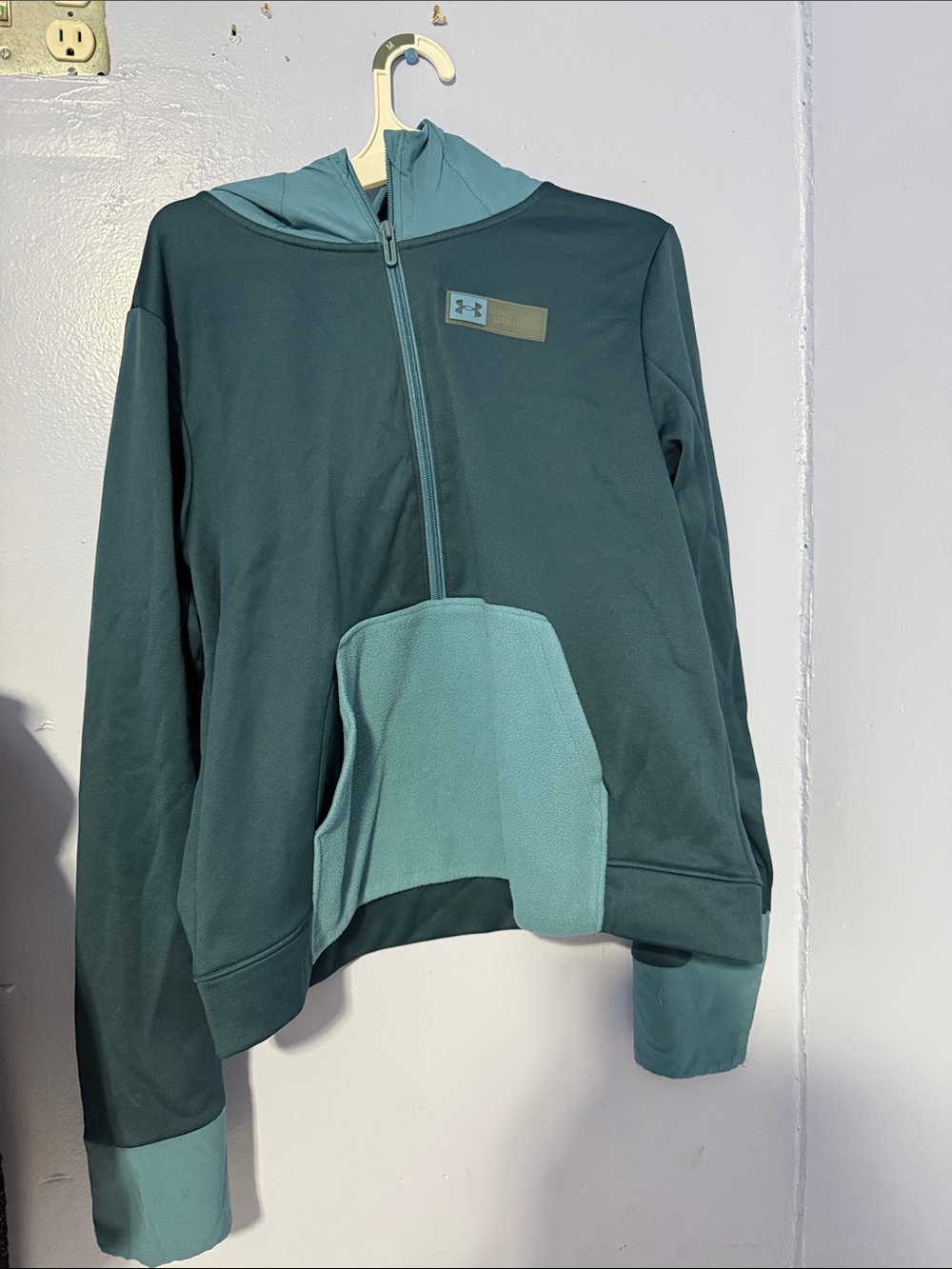 Under Armour Teal Two-Tone Half-Zip Hoodie